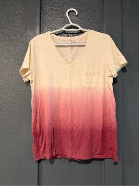 Universal Thread Monterey V Neck Ombré T Shirt Size Large